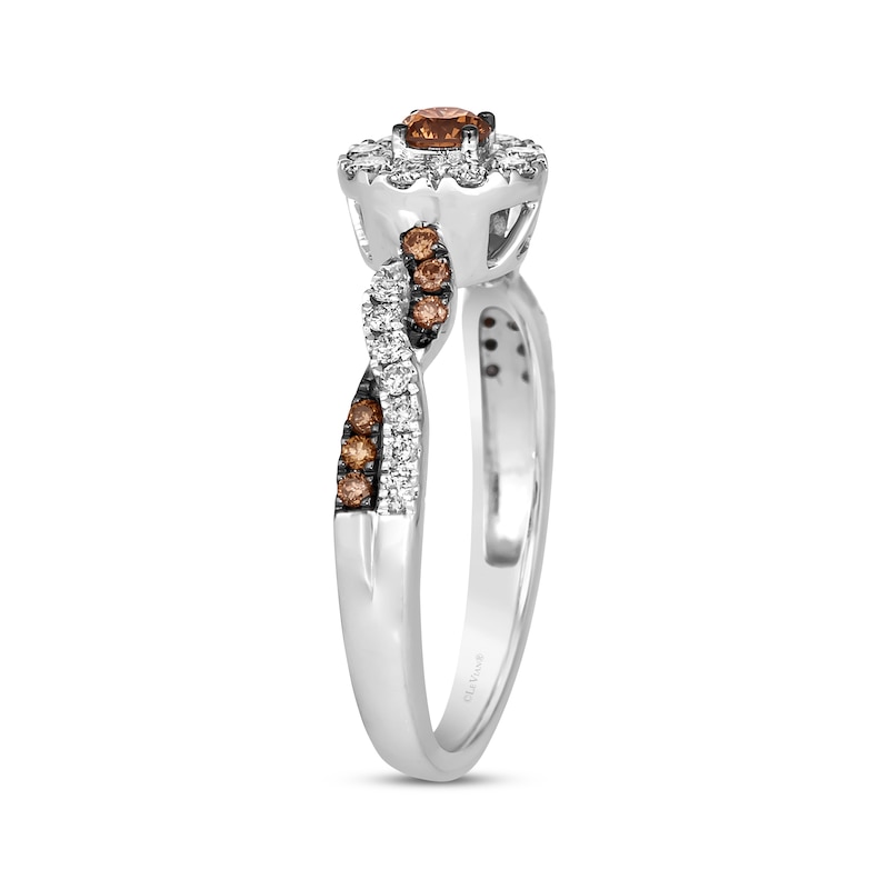 Le Vian Chocolate Twist Diamond Ring 1/2 ct tw Vanilla Gold Plated
