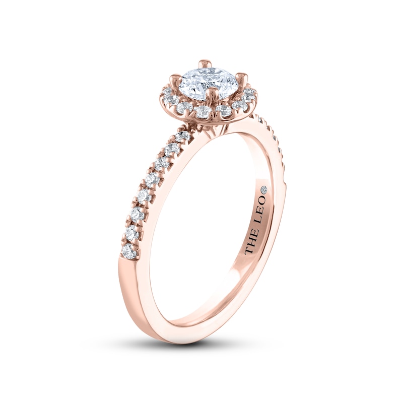 THE LEO Diamond Engagement Ring 3/4 ct tw Round-cut Rose Gold Plated