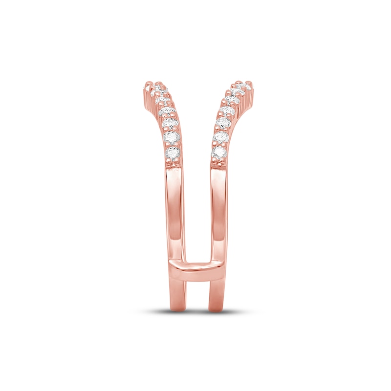 Diamond Wrap Ring 1/2 ct tw Round-cut Rose Gold Plated