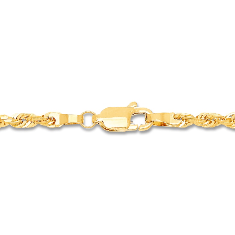 Solid Rope Chain Yellow Gold Plated 18"