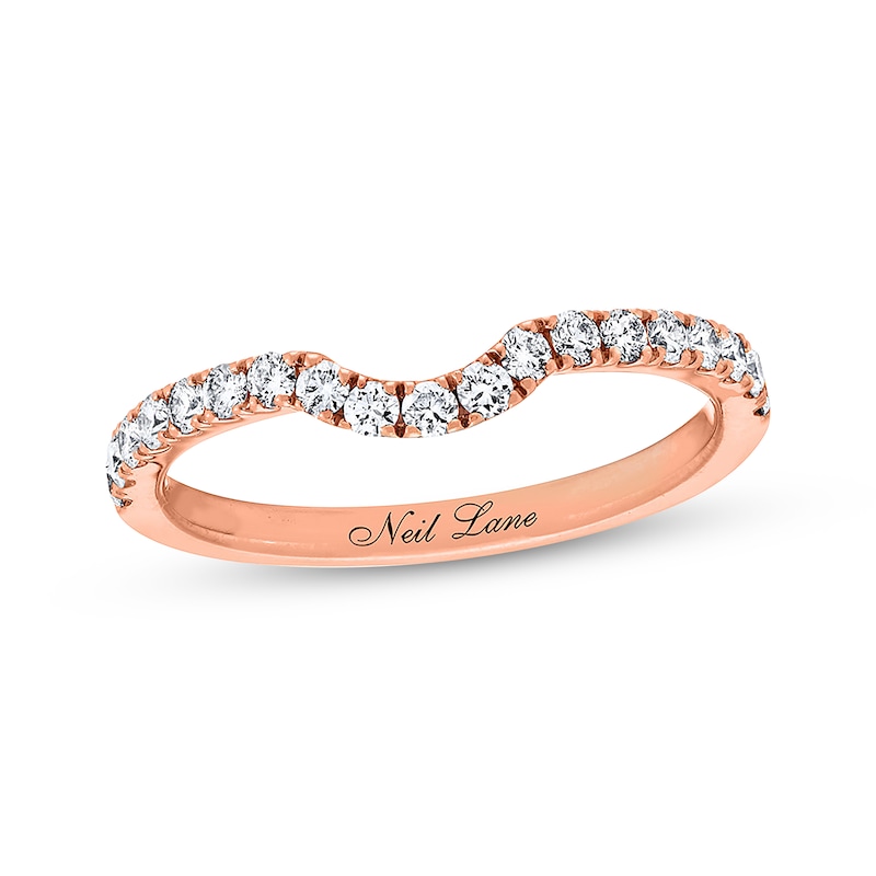 Neil Lane Wedding Band 3/8 ct tw Round-cut Diamonds Rose Gold Plated - Size 4