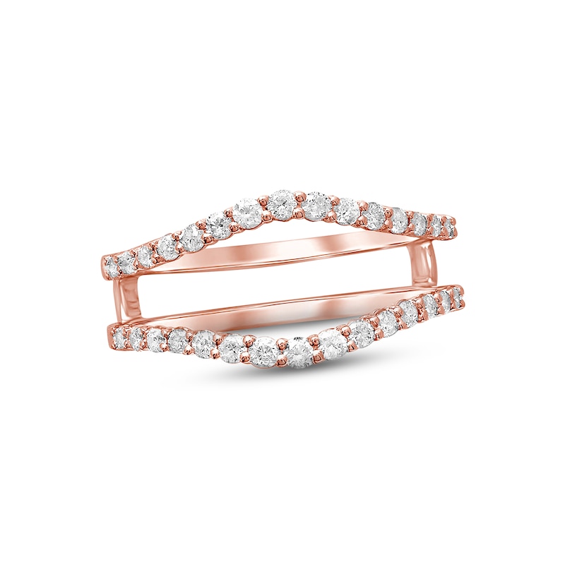 Diamond Wrap Ring 1/2 ct tw Round-cut Rose Gold Plated