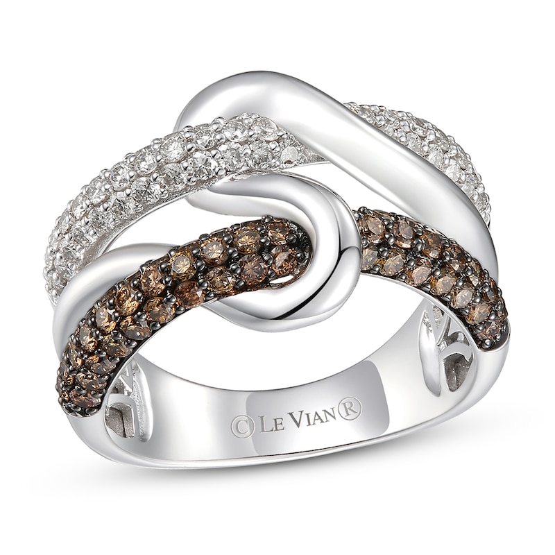 Le Vian Creme Brulee Ring 1-1/3 ct tw Diamonds Vanilla Gold Plated - Size 7