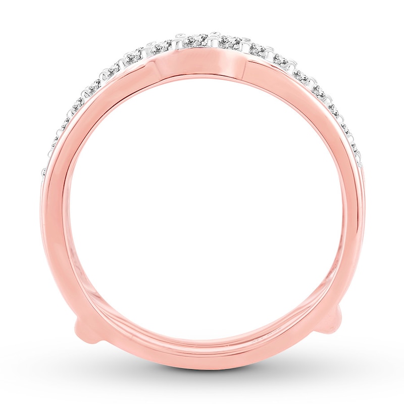 Diamond Enhancer Ring 1/2 ct tw Round-cut Rose Gold Plated