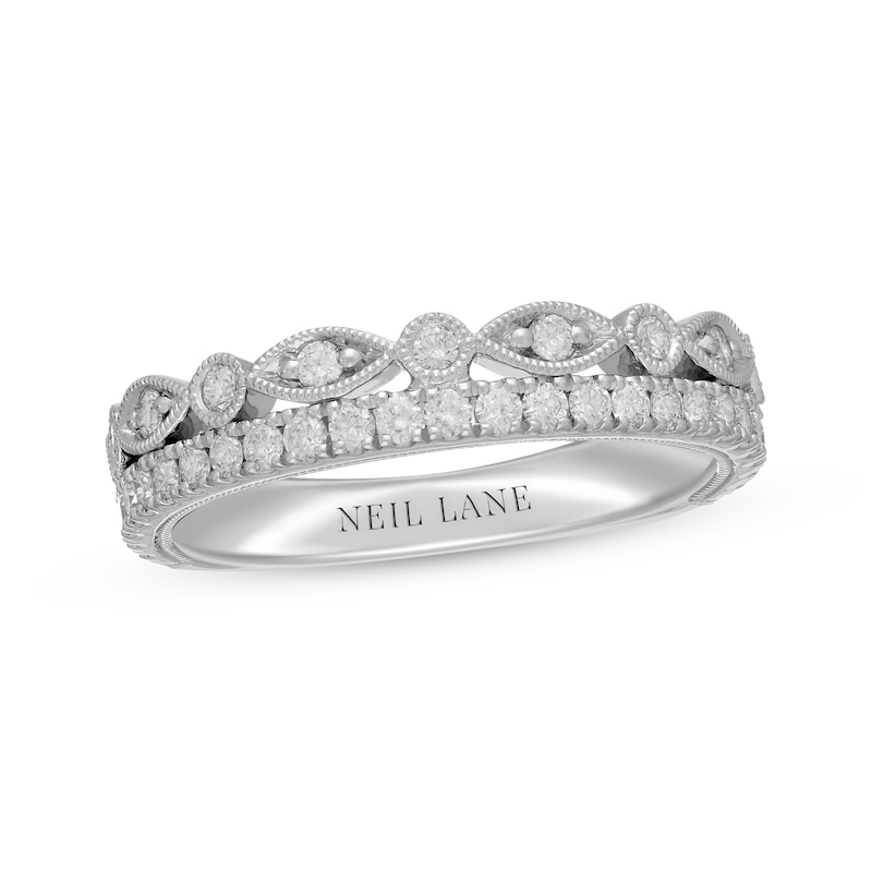 Neil Lane Diamond Anniversary Ring 1/2 ct tw White Gold Plated