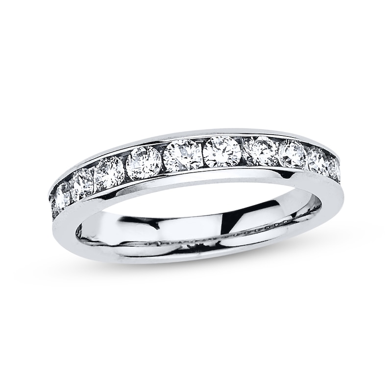 Diamond Anniversary Band 1 ct tw Round-cut White Gold Plated