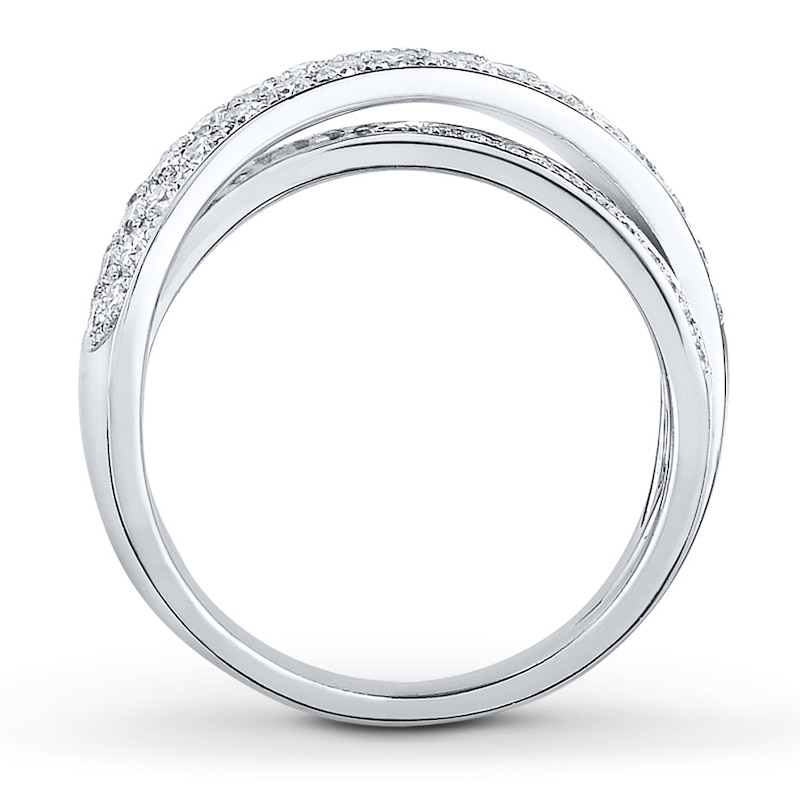 Diamond Ring 1 ct tw Round-cut White Gold Plated