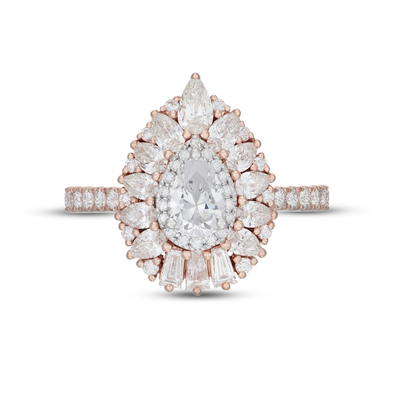 Neil Lane Diamond Engagement Ring 1-7/8 ct tw Two-Tone Gold Plated