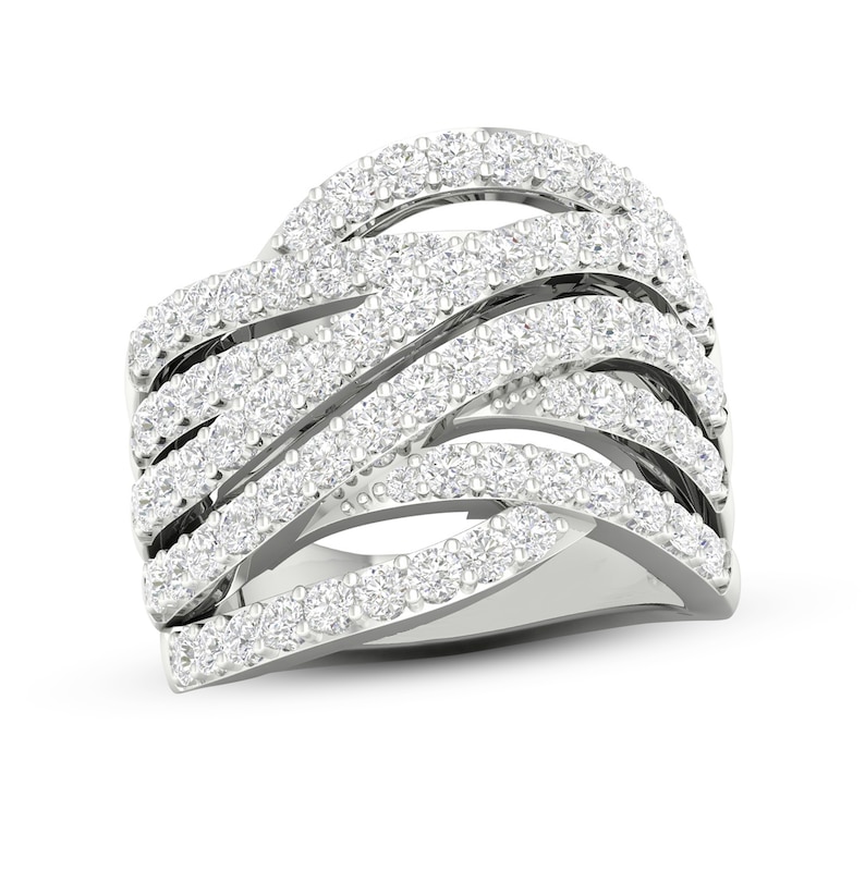 Diamond Ring 2 ct tw Round-Cut White Gold Plated