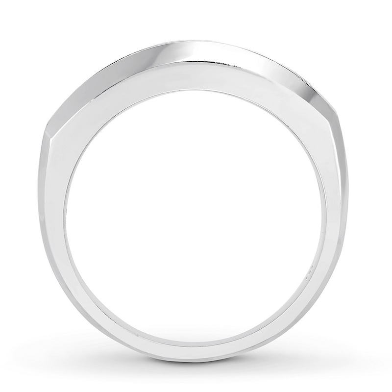 Men's Diamond Wedding Band 3/4 ct tw Round-cut White Gold Plated