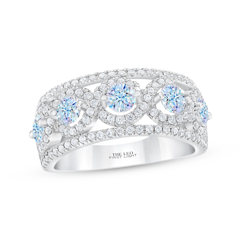 THE LEO First Light Round-Cut Diamond Anniversary Band 1-1/2 ct tw White Gold Plated