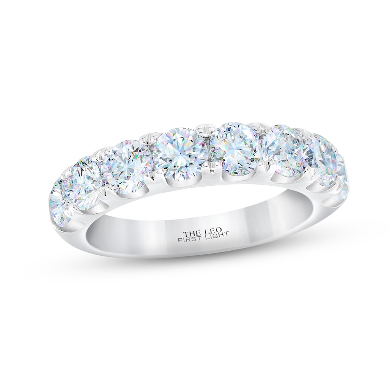 THE LEO First Light Diamond Anniversary Ring 2 ct tw White Gold Plated