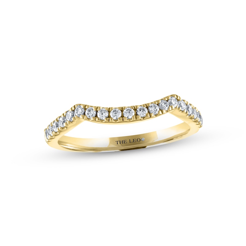 THE LEO Diamond Wedding Band 1/4 ct tw Yellow Gold Plated