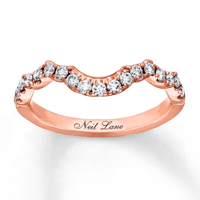 Neil Lane Wedding Band 3/8 ct tw Diamonds Rose Gold Plated