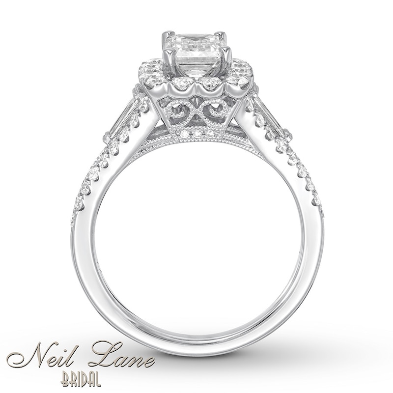 Neil Lane Engagement Ring 1-7/8 ct tw Diamonds White Gold Plated