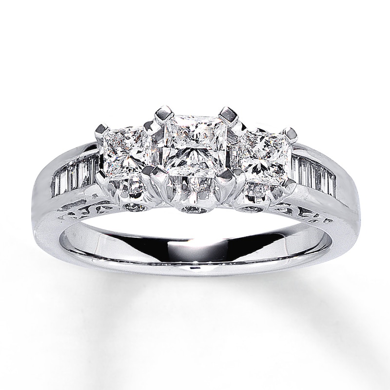 Diamond Ring 1 ct tw White Gold Plated