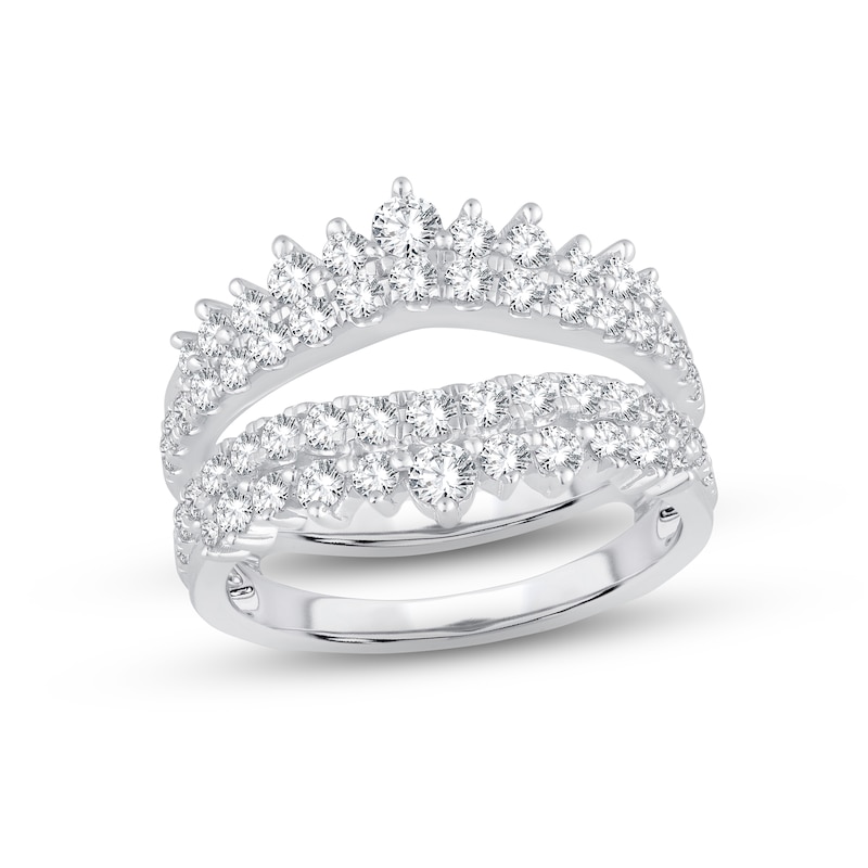 Diamond Enhancer Ring 1-1/4 ct tw Round-cut White Gold Plated