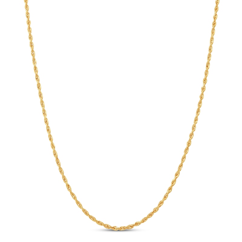 Solid Rope Chain Yellow Gold Plated 22"