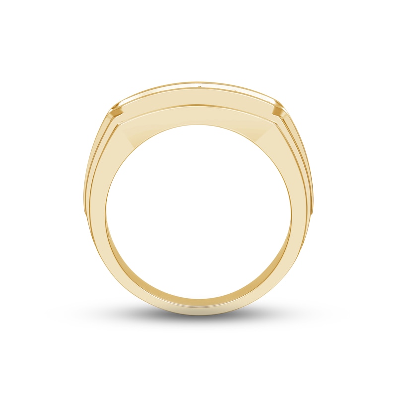Men's Diamond Wedding Band 1 ct tw Yellow Gold Plated