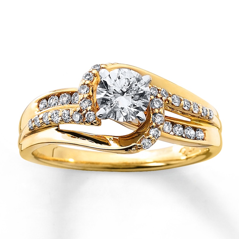 Diamond Ring 5/8 ct tw Yellow Gold Plated