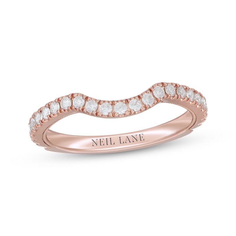 Neil Lane Diamond Wedding Band 3/8 ct tw Round-cut Rose Gold Plated