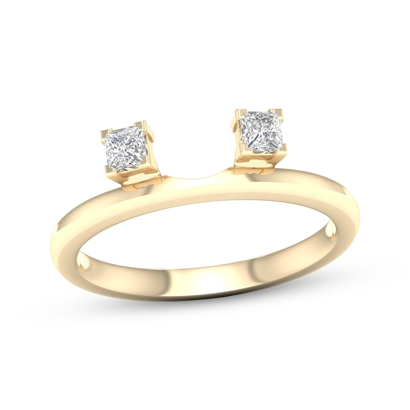 Princess-Cut Diamond Enhancer Ring 1/4 ct tw Yellow Gold Plated