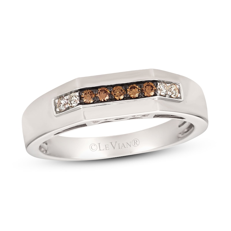 Le Vian Men's Diamond Ring 1/5 ct tw Vanilla Gold Plated