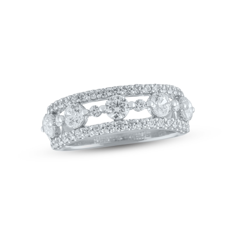 Lab-Created Diamonds by Anniversary Band 1-1/2 ct tw White Gold Plated