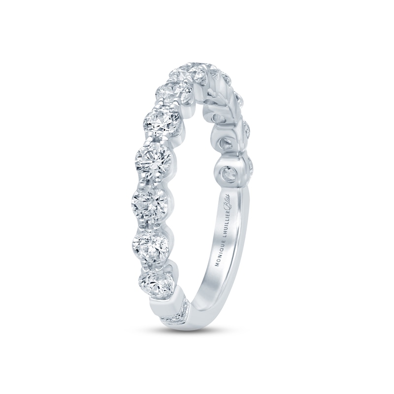 Monique Lhuillier Bliss Diamond Anniversary Band 1-1/2 ct tw Round-cut White Gold Plated