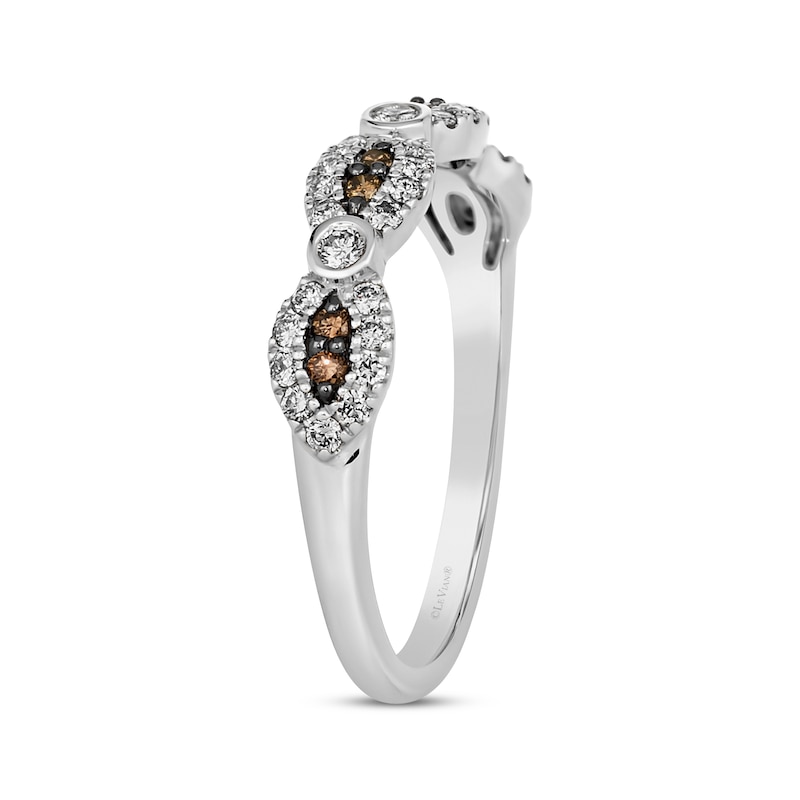 Le Vian Chocolate Waterfall Diamond Ring 3/8 ct tw Vanilla Gold Plated