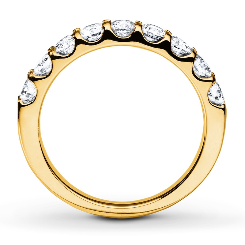 Diamond Anniversary Band 1/2 ct tw Round-cut Yellow Gold Plated
