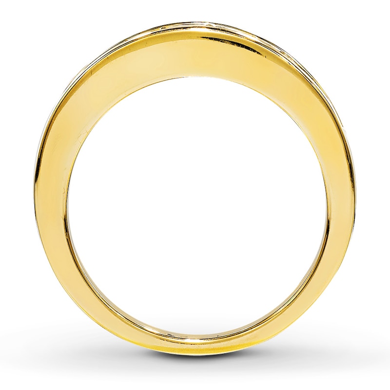 Diamond Anniversary Band 1 ct tw Princess-cut Yellow Gold Plated