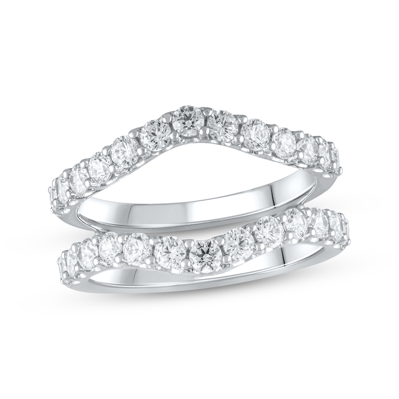 Lab-Created Diamonds by Diamond Enhancer Ring 1-1/2 ct tw Round-cut White Gold Plated