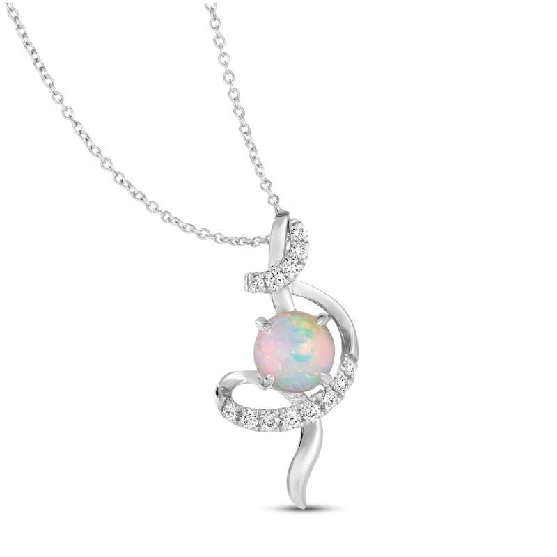 Le Vian Opal Necklace 1/5 ct tw Diamonds Vanilla Gold Plated 18"