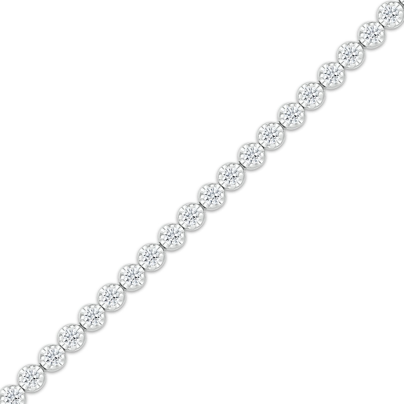 Lab-Created Diamonds by Tennis Bracelet 1 ct tw White Gold Plated 7"