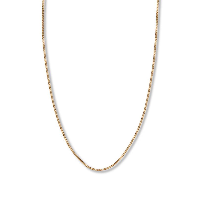 Hollow Snake Chain Yellow Gold Plated 24"