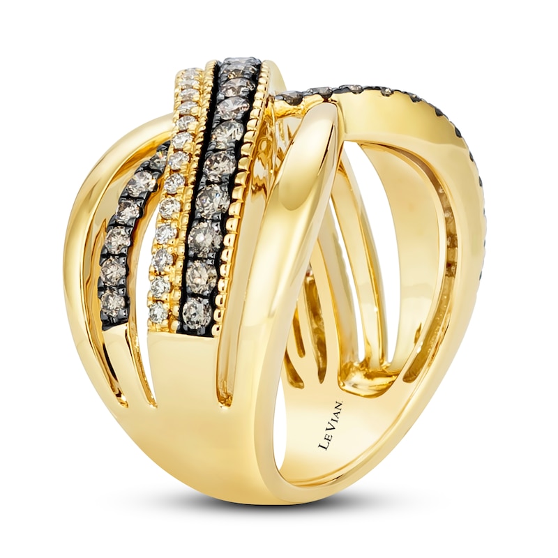 Le Vian Diamond Anniversary Ring 1 ct tw Honey Gold Plated