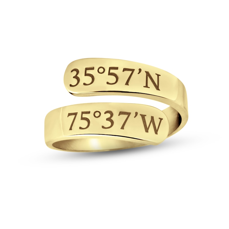 Coordinates Wrap Ring Yellow Gold Plated