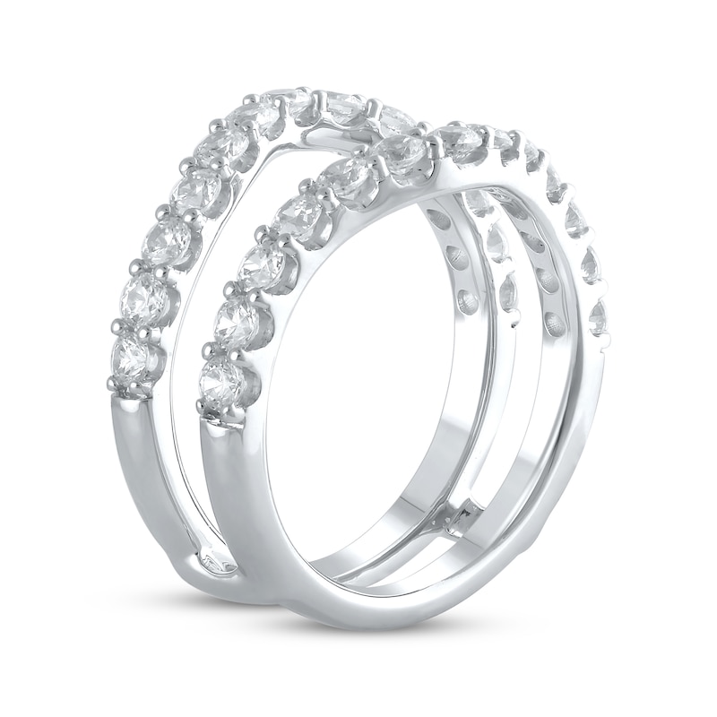 Lab-Created Diamonds by Diamond Enhancer Ring 1-1/2 ct tw Round-cut White Gold Plated