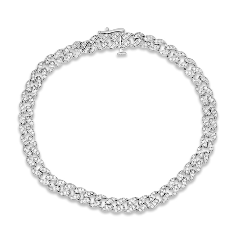 Diamond Line Bracelet 1 ct tw Round-cut White Gold Plated 7.5"