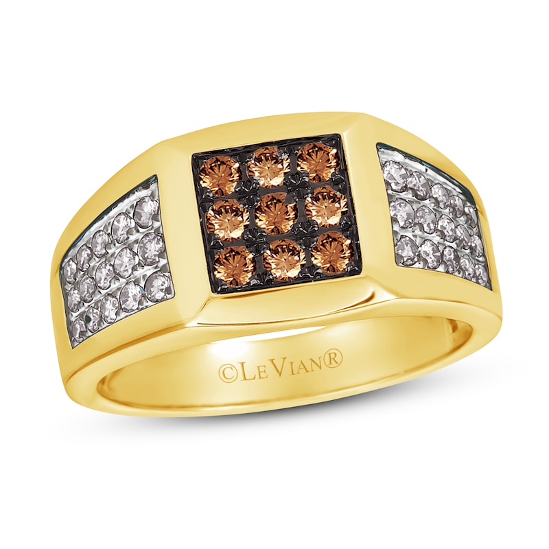 Le Vian Men's Diamond Ring 7/8 ct tw Honey Gold Plated