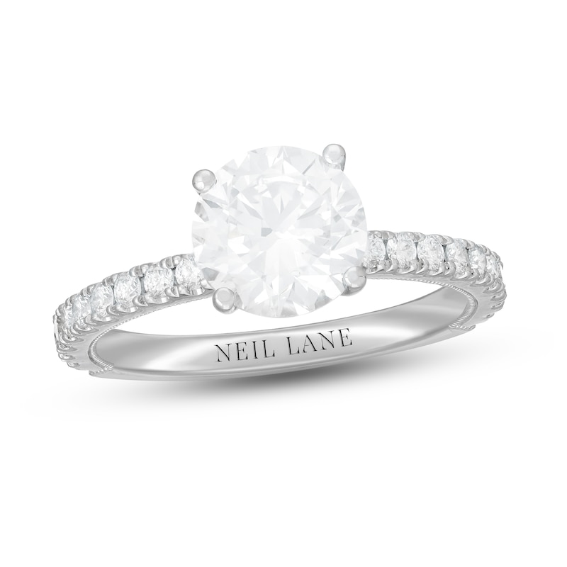 Neil Lane Round-cut Diamond Engagement Ring 2-3/8 ct tw White Gold Plated