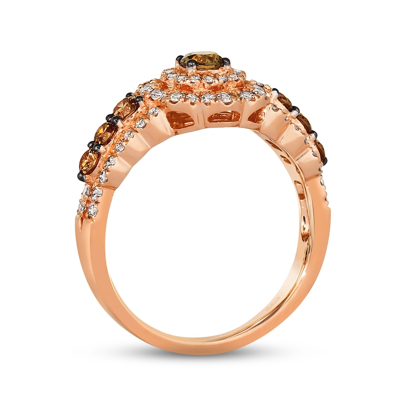 Le Vian Diamond Ring 1 ct tw Strawberry Gold Plated