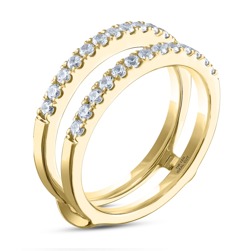 THE LEO Ideal Cut Diamond Enhancer Band 1/2 ct tw Yellow Gold Plated