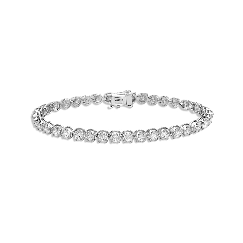 Lab-Created Diamonds by Line Bracelet 7 ct tw White Gold Plated 7"