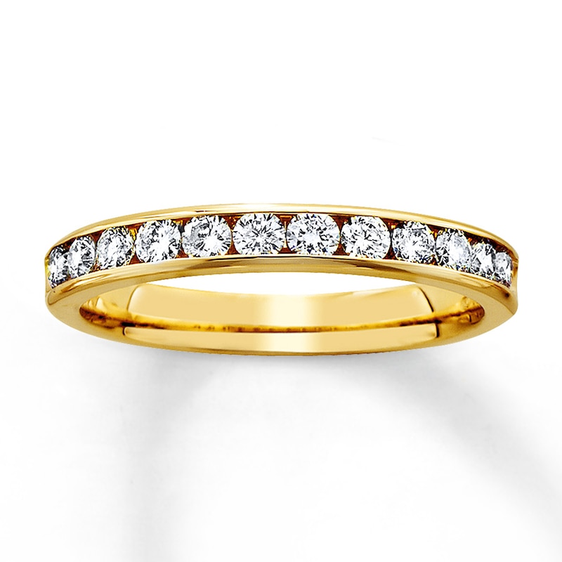 Anniversary Band 1/2 ct tw Round-cut Diamonds Yellow Gold Plated