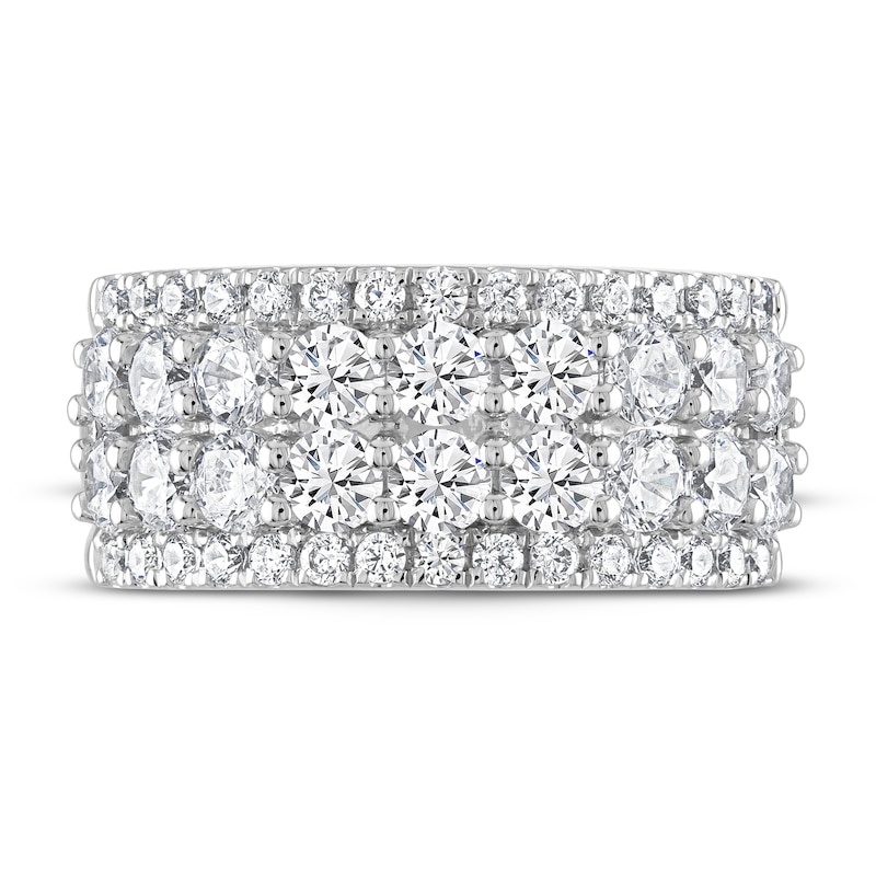 THE LEO Diamond Anniversary Ring 2 ct tw Round-cut White Gold Plated