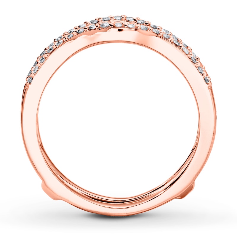 Diamond Enhancer Ring 1/4 ct tw Round-cut Rose Gold Plated