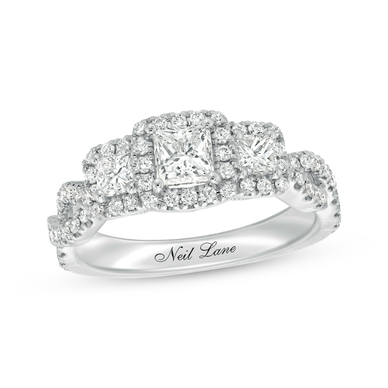 Neil Lane Engagement Ring 1-1/8 ct tw Diamonds White Gold Plated