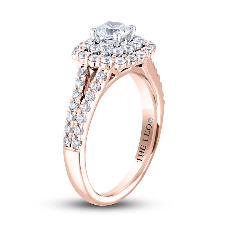 THE LEO Diamond Engagement Ring 1 ct tw Round-cut Two-Tone Gold Plated